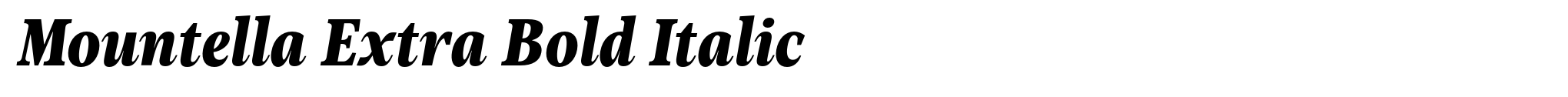 Mountella Extra Bold Italic image